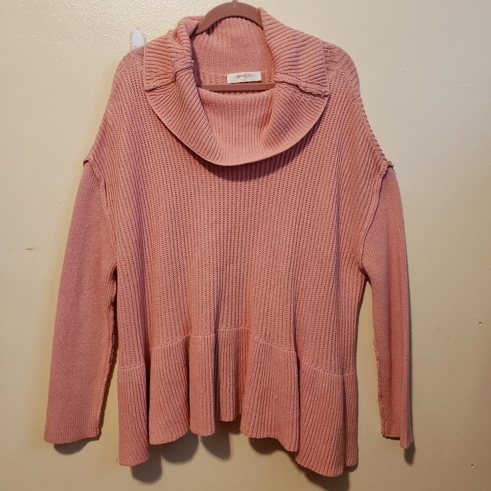 A Beautiful Soul gorgeous cor sweater cowl neck boho shabby chic cottagecore